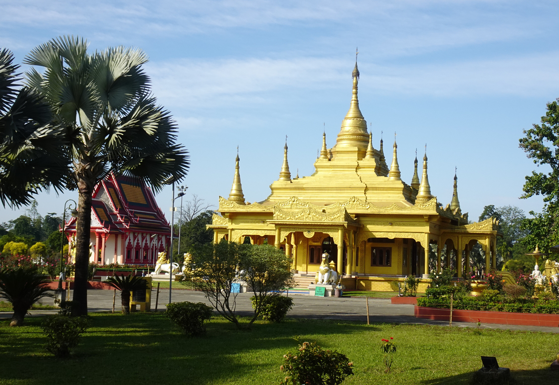 The Golden Pagoda (Kongmu Kham) at Namsai — the Tai Khamti Buddhist site at the heart of the Sanken Festival, Arunachal Pradesh